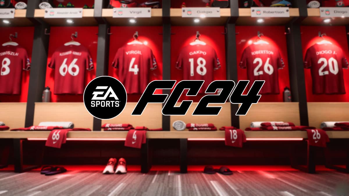 Liverpool's locker room in EA FC 24