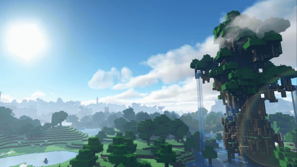 Some beautiful landscape in Minecraft.