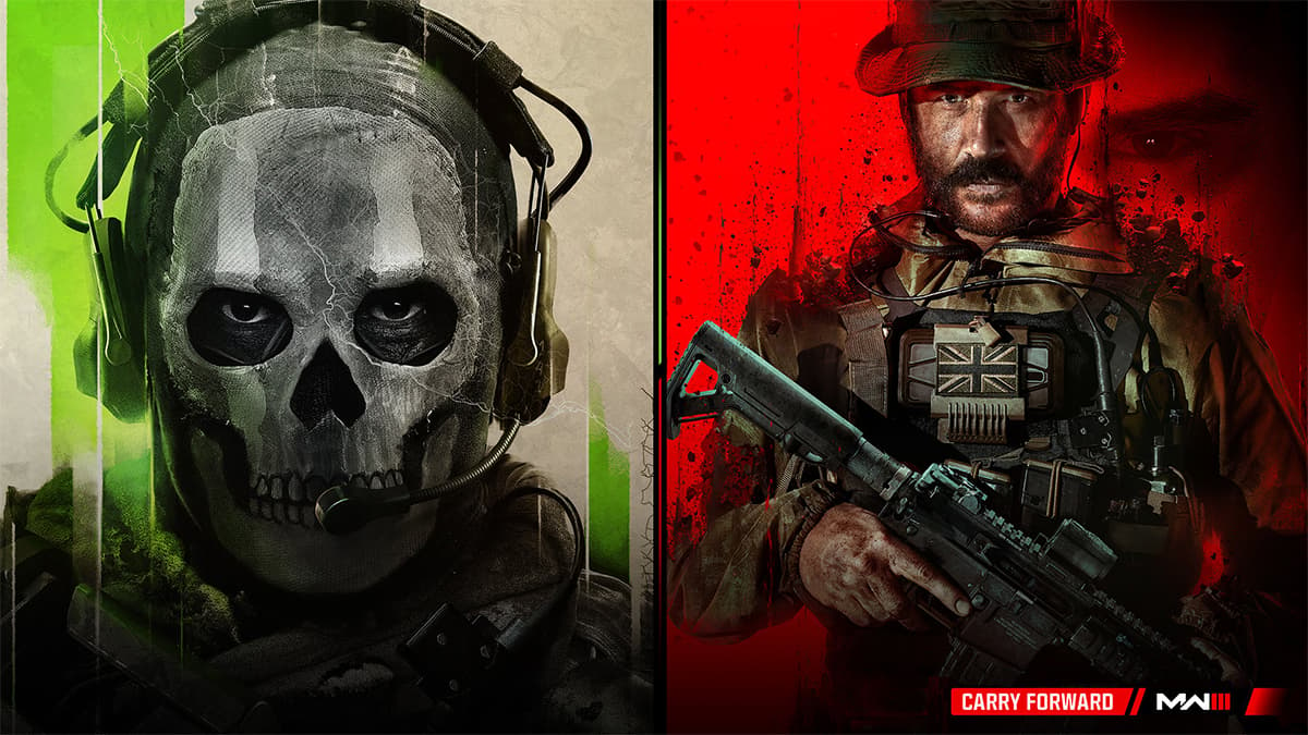 MW2 and MW3 key arts featuring Ghost and Captain Price.