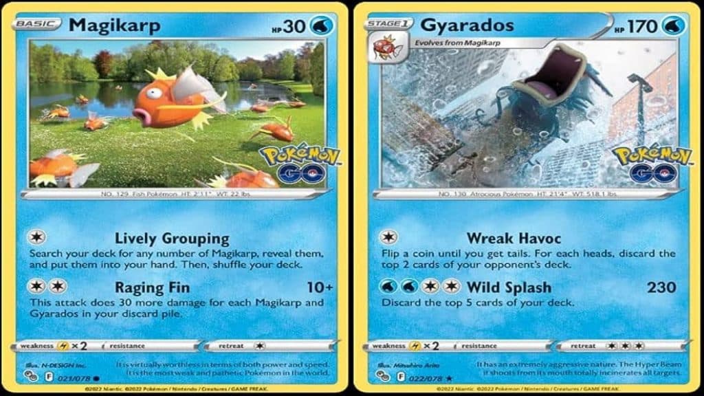 pokemon tcg gyarados and magikarp cards promo image