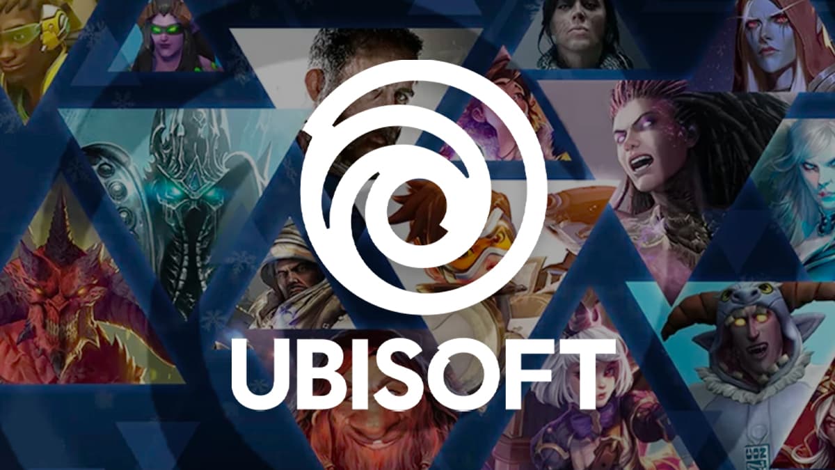 Ubisoft logo with Activision Blizzard titles behind