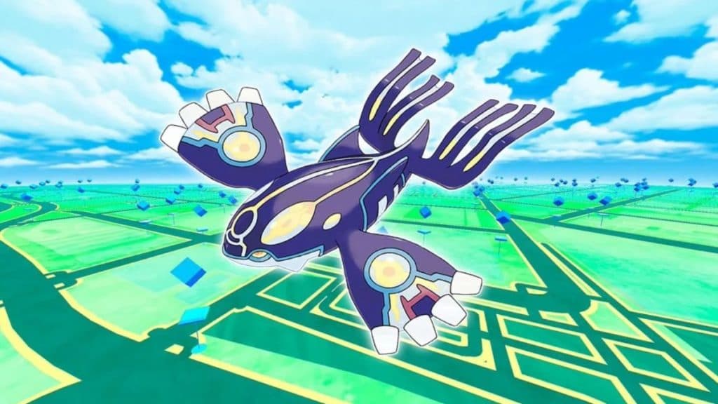 pokemon go primal kyogre with game background