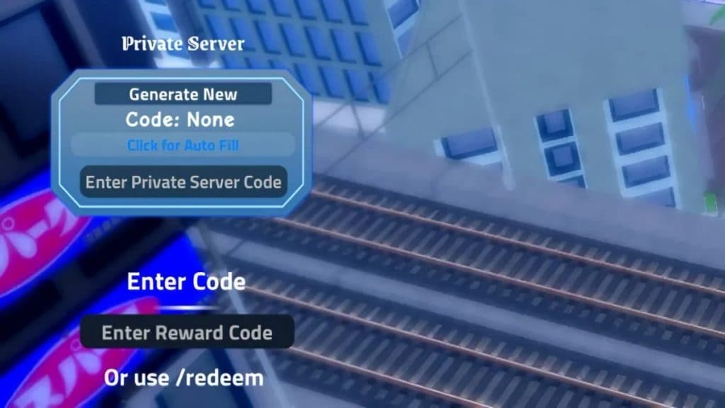 World of Power code redeem page