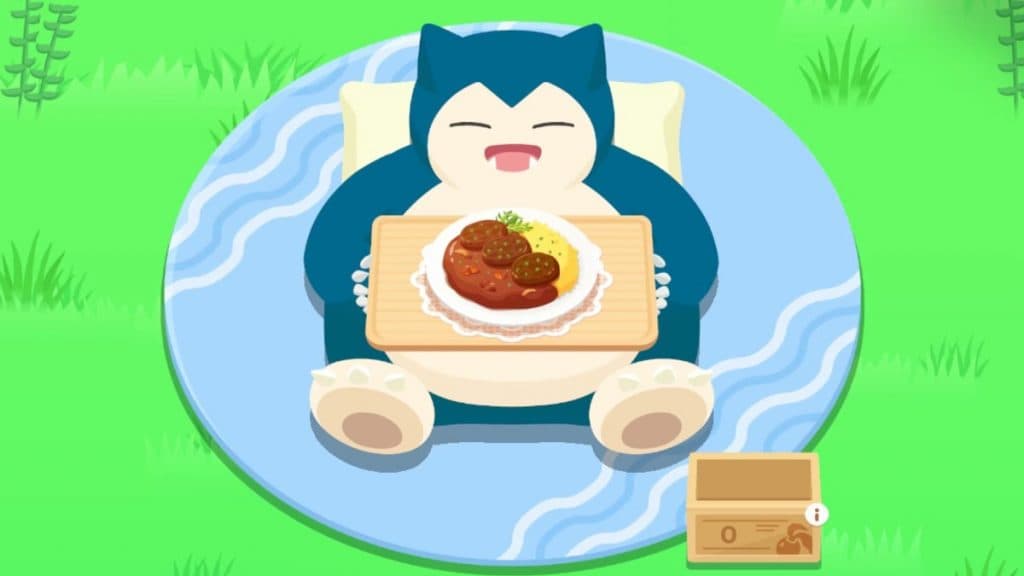 pokemon sleep snorlax eating a meal