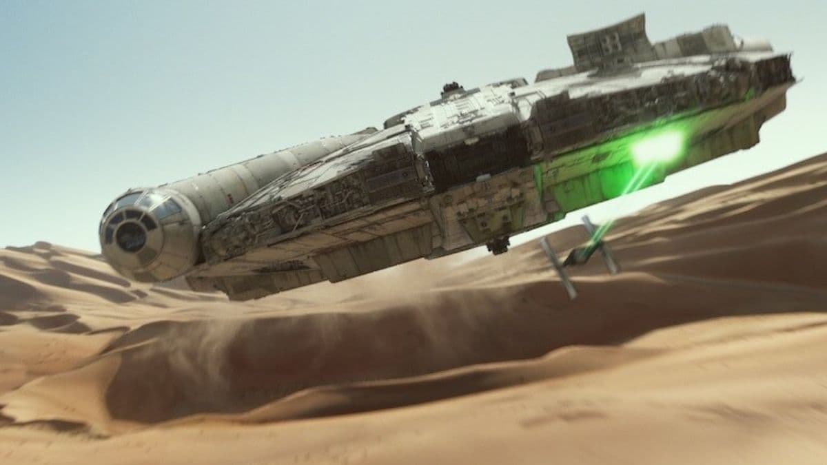 Millenium Flacon fighting ship in Star Wars