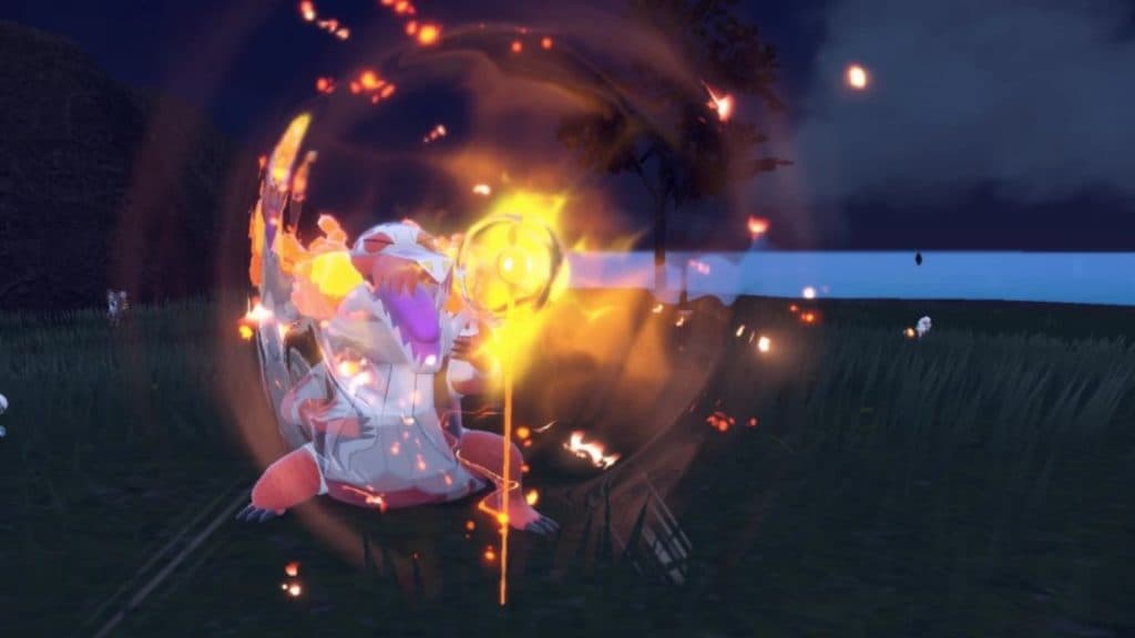 pokemon go skeledirge using a fire-type move in battle