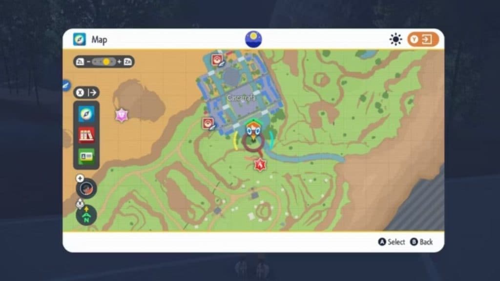 pokemon scarlet and violet paldea map water stone location