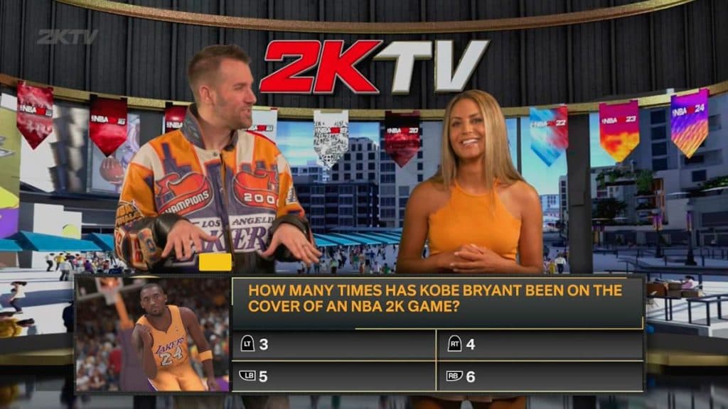 Chris Manning and Alexis Morgan hosting 2KTV in NBA 2K24.