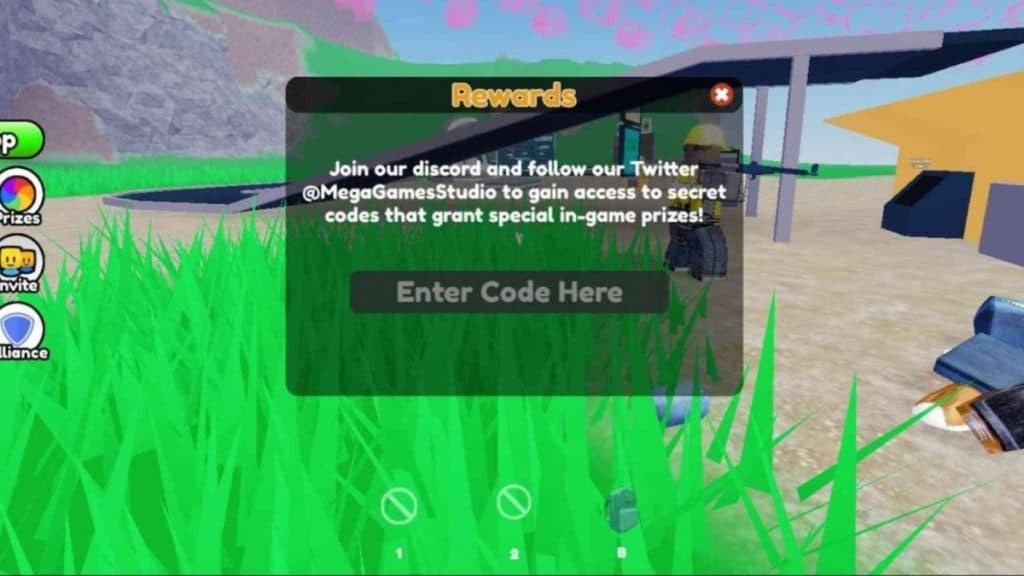 Ultimate Factory Tycoon code redemption page