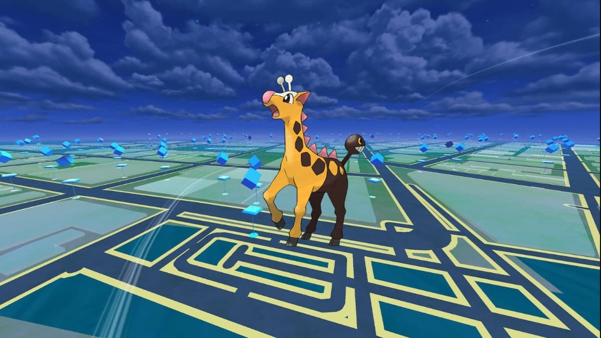 pokemon go spotlight hour species girafarig image with game background