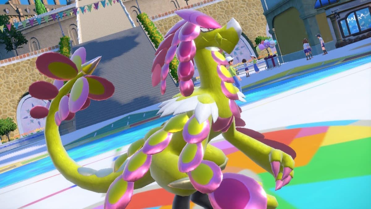 pokemon scarlet and violet teal mask dlc kommo-o image in the battlefield with better graphics