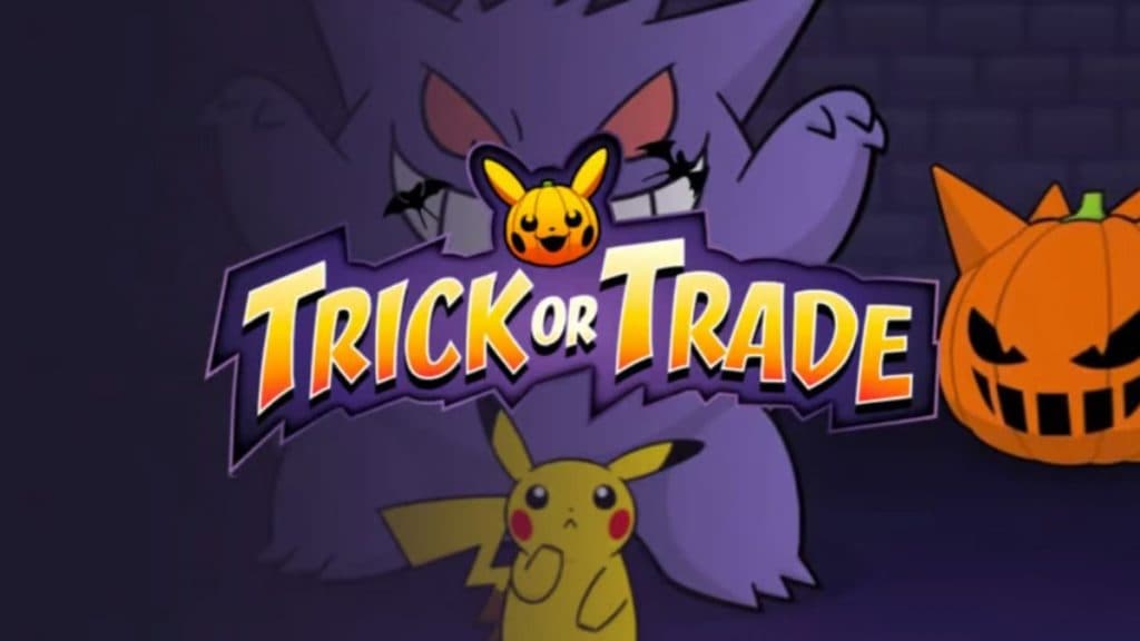 pokemon tcg halloween 2023 trick or trade set with gengar and pikachu promo image