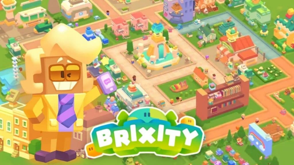 Cover for Brixity showing a city in the game.