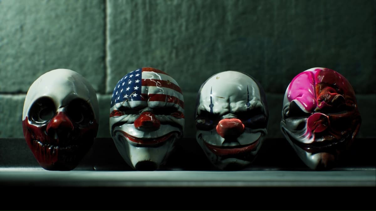 The iconic Payday masks in Payday 3.