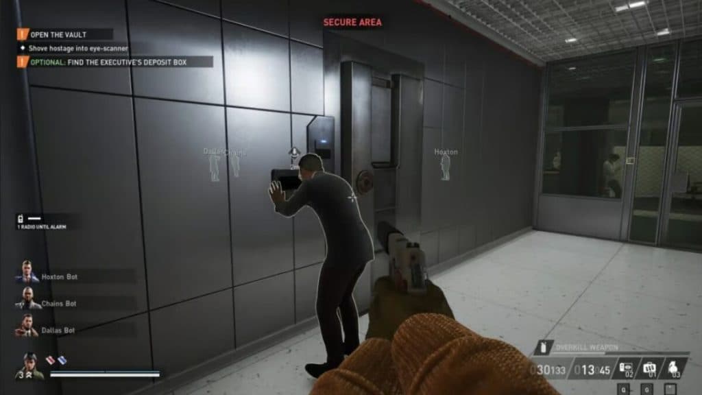 Payday 3 bank executive giving access to the vault