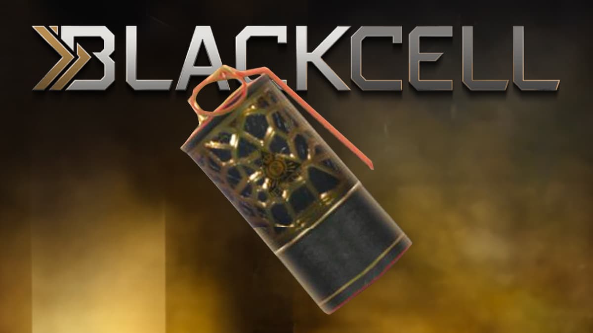BlackCell logo and smoke grenade skin