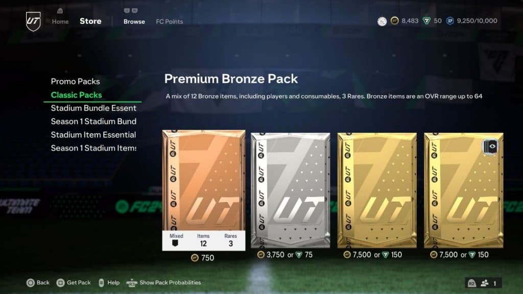 Bronze packs in EA FC 24