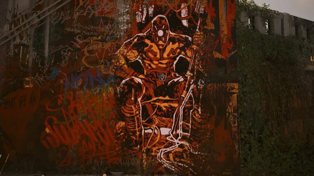 King of Wands graffiti in Cyberpunk Phantom Liberty.