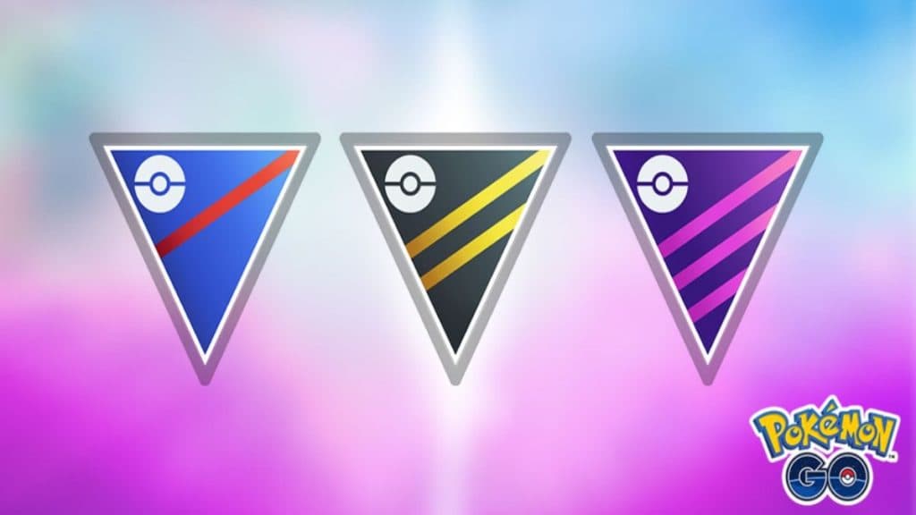 pokemon go pvp great, ultra, and master league logos