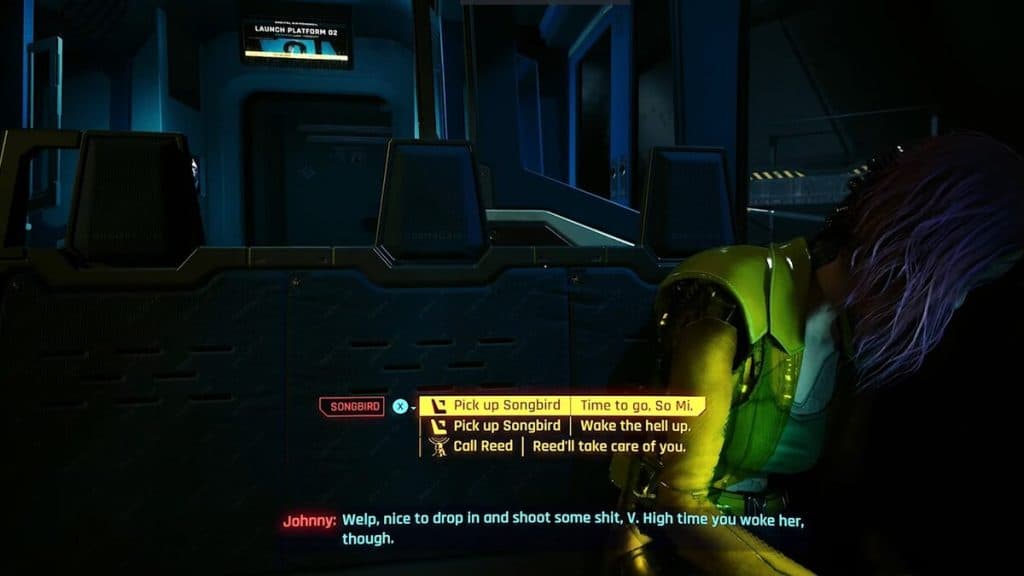 Songbird unconscious in Cyberpunk 2077's Phantom Liberty mission