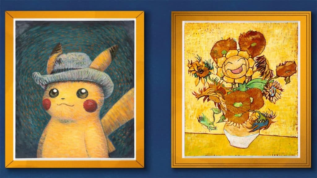 Sunflora and Pikachu Van Gogh Museum