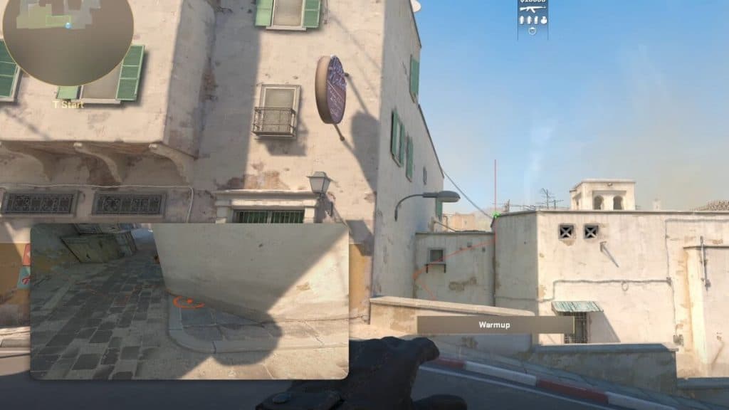 XBox smoke lineup from T spawn on Dust 2 in CS2