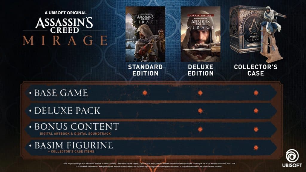 Assassin's Creed Mirage editions