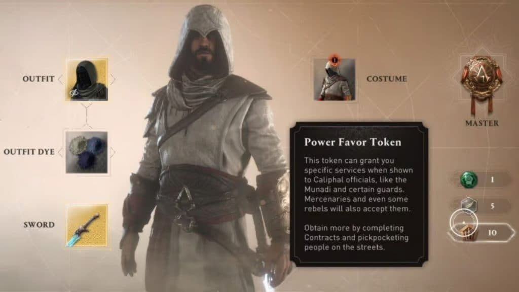 Favor Tokens in Assassin's Creed Mirage