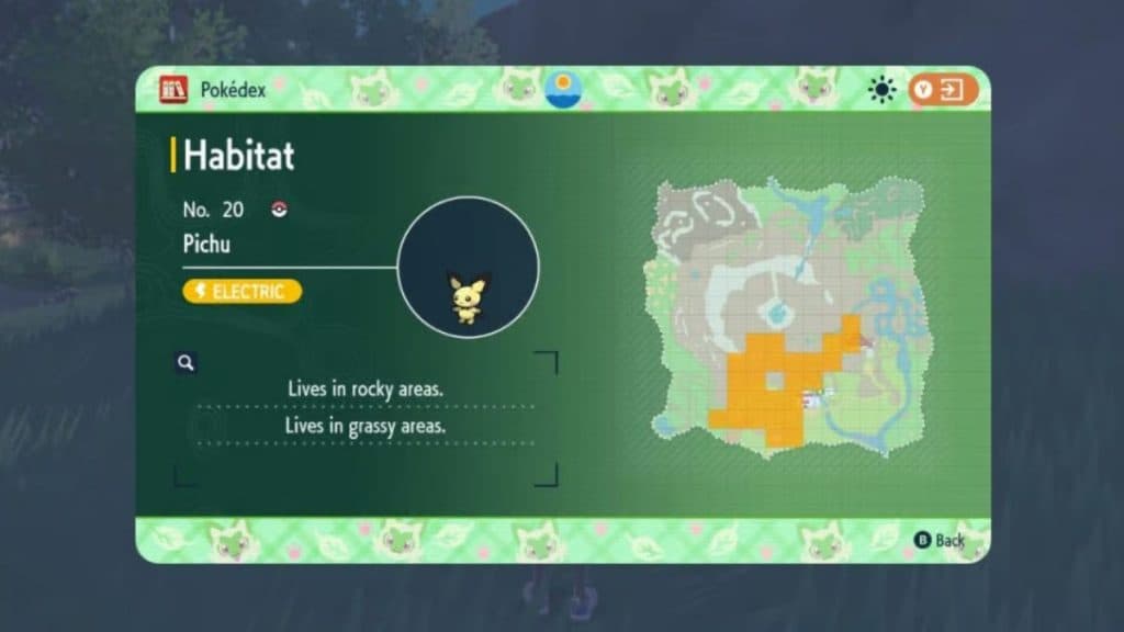 pokemon scarlet and violet teal mask dlc species pichu location on kitakami map