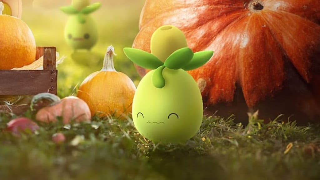 pokemon go harvest festival 2023 species smoliv promo image