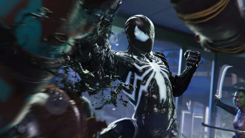 Spider-Man vestito da simbionte
