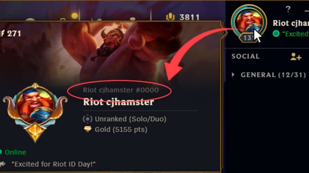 Riot ID in League of Legends launcher