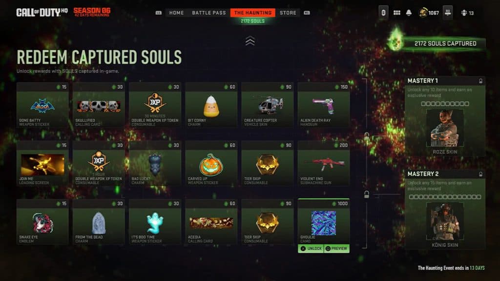 All Soul Capture event rewards