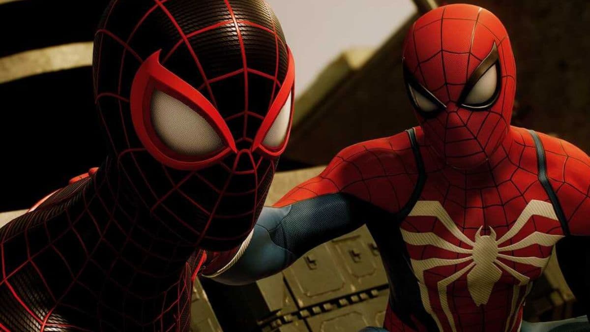 Peter and Miles from Spider-Man 2 together.