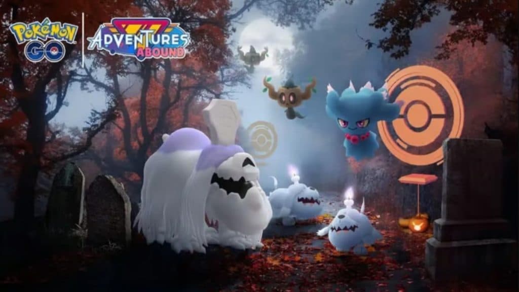 pokemon go halloween 2023 event ghost type species promo image