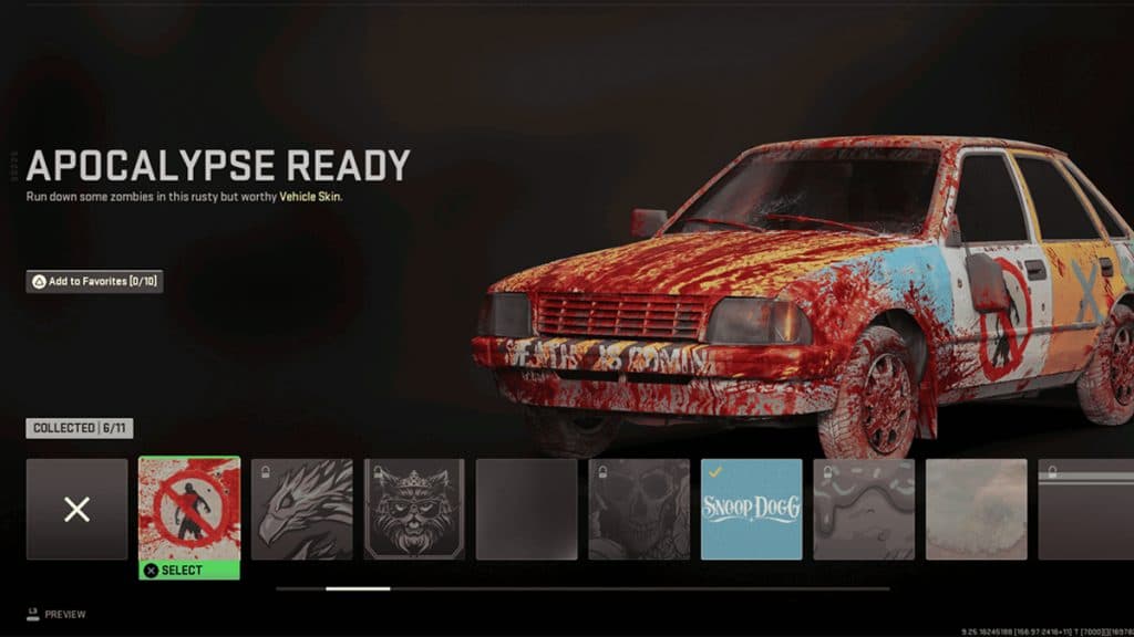 Apocalypse Ready vehicle skin reward