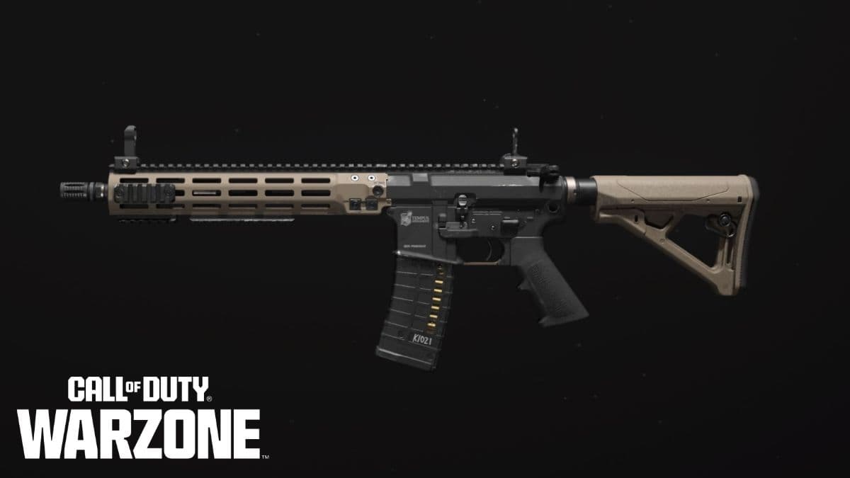 M4 in Warzone with logo