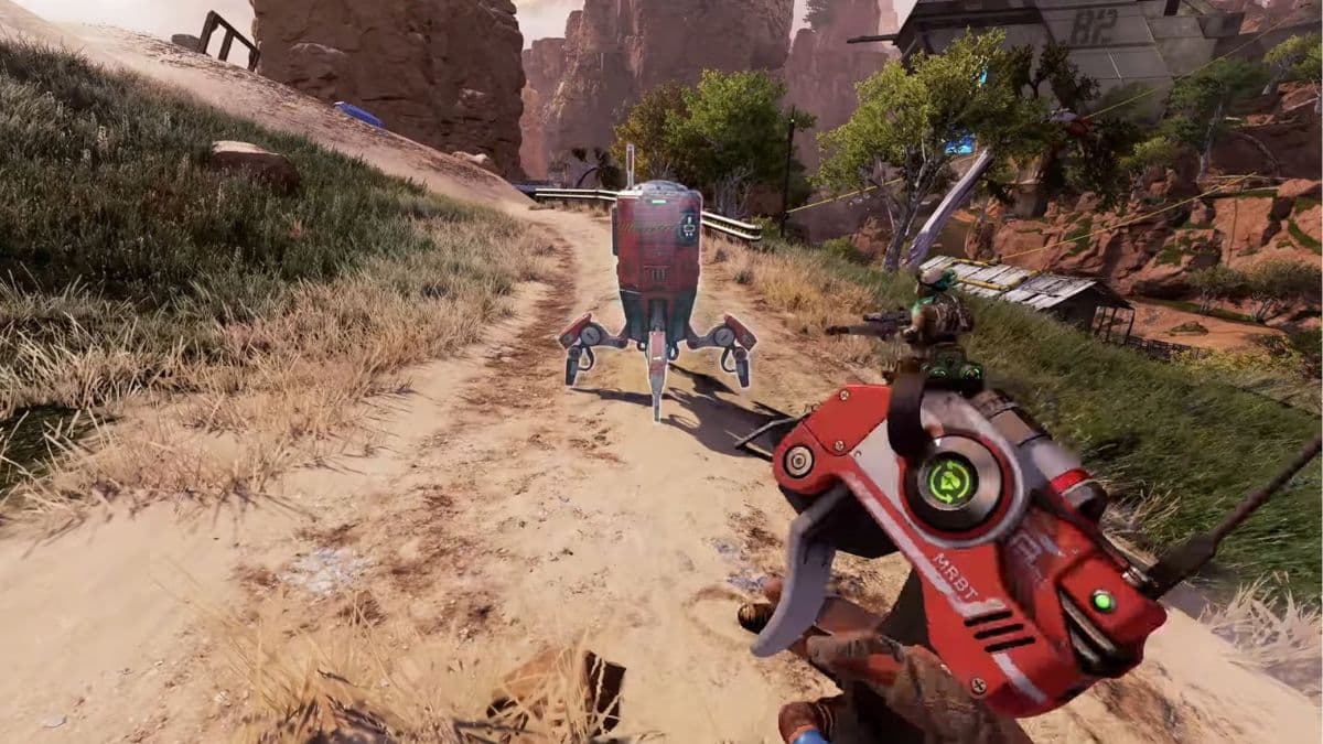 apex legends player using a mobile respawn beacon in kings canyon