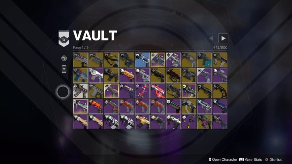 Vault in Destiny 2 with guns
