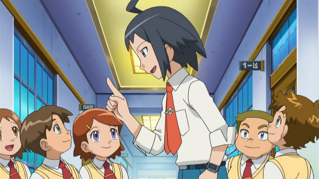 Cheren as a Pokemon Academy Professor in Pokemon Black and White anime