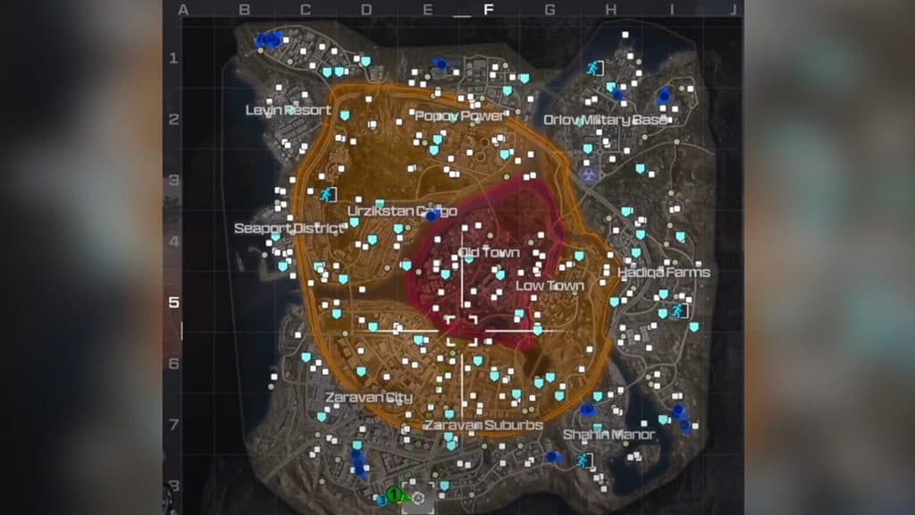 Urzikstan's map in Modern Warfare 3 Zombies