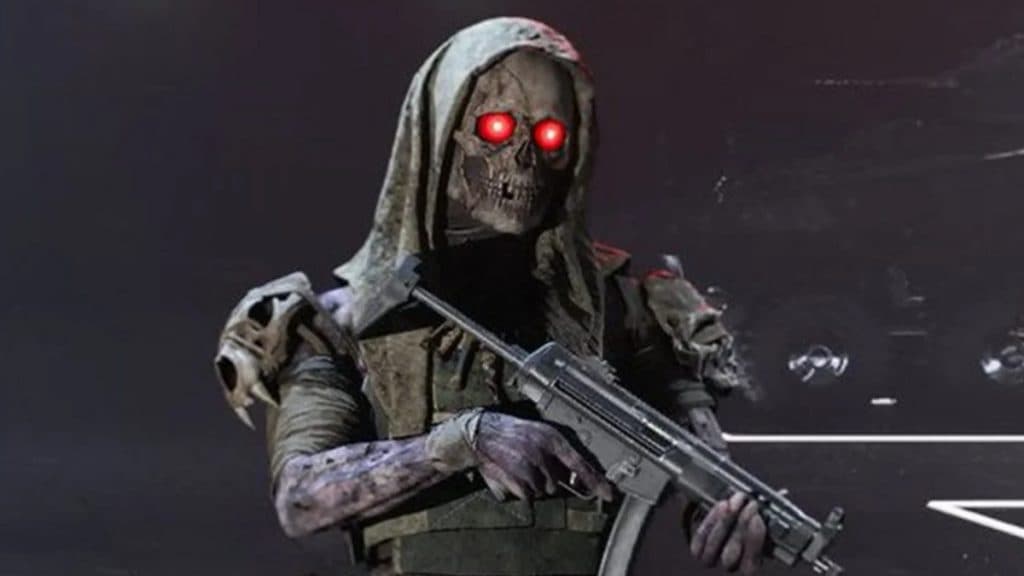 The bone collector operator skin in MW3 Zombies