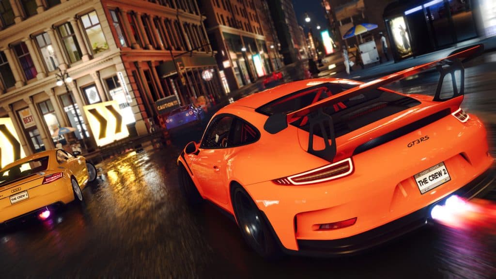The Crew 2 GT3RS racing in night