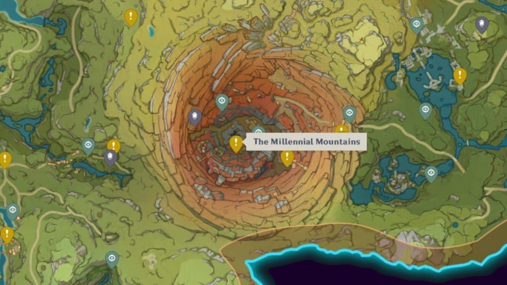 The Millennial Mountains quest in The Chasm region