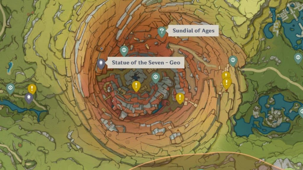 Sundial of Ages location in The Chasm region