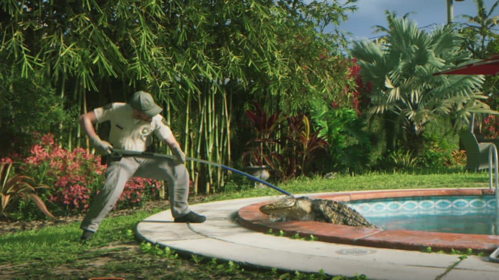 GTA 6 crocodile enters a pool