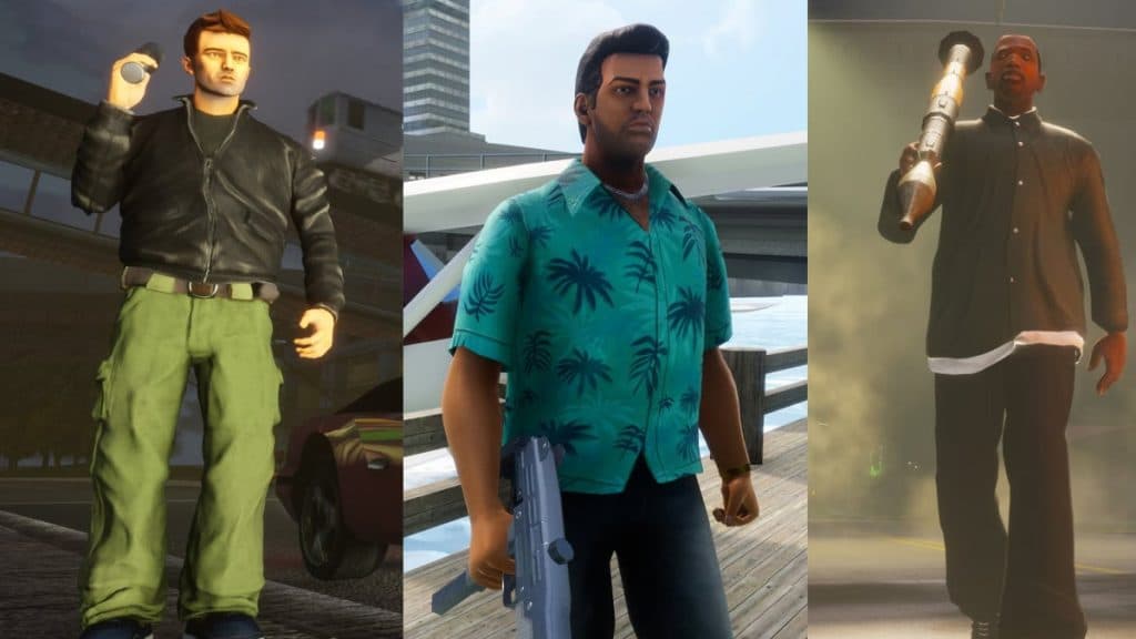 Main characters of GTA 3, Vice City and San Andreas