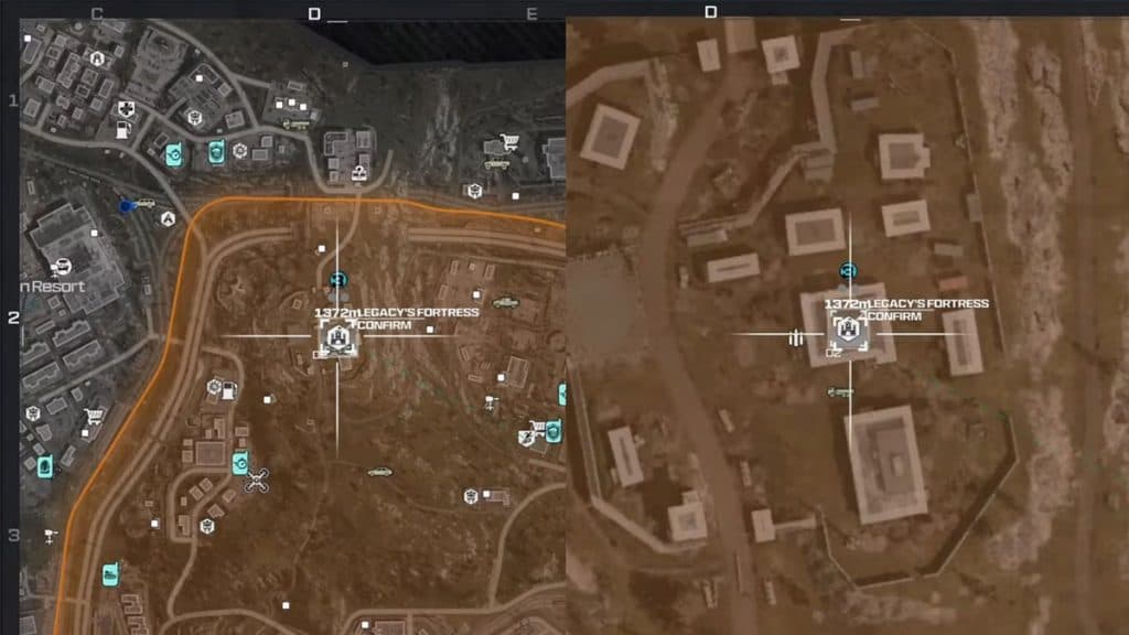 MW3 Zombies Legacy Fortress Location