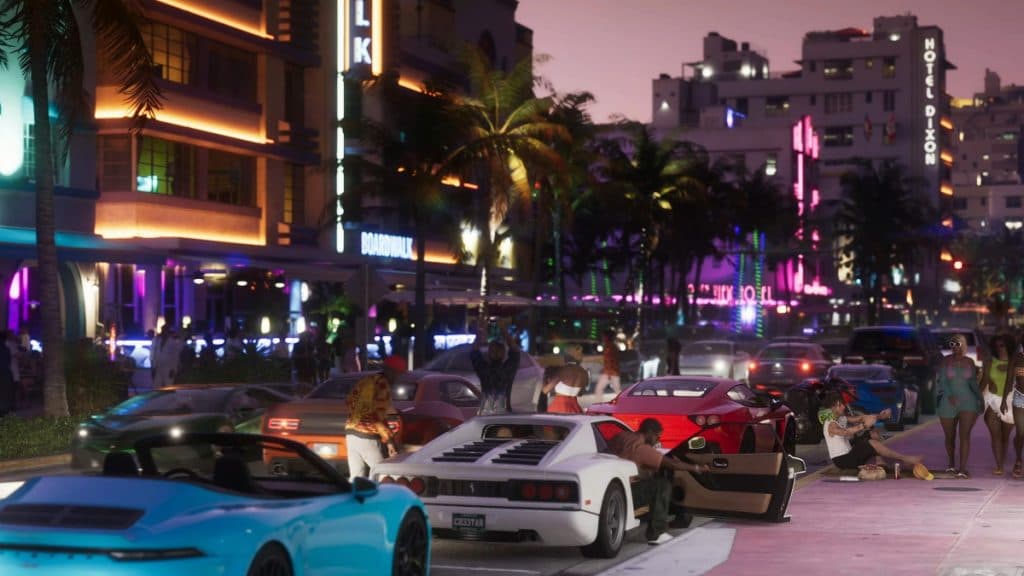 Cars at Ocean Drive in GTA 6