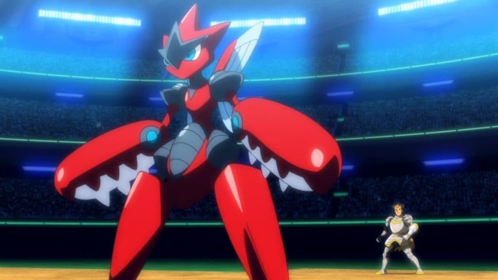 pokemon go mega scizor in the anime